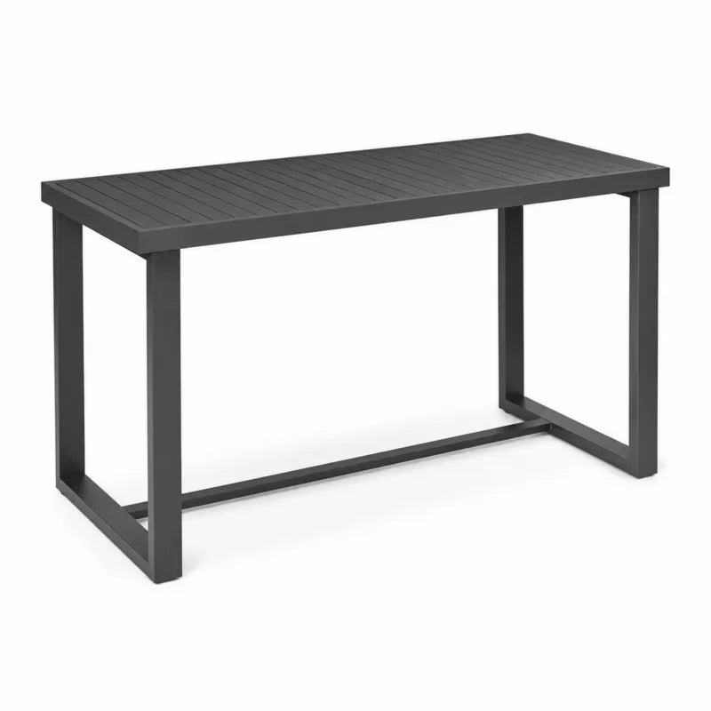 Stół ogrodowy aluminiowy czarny 150x90x75 cm