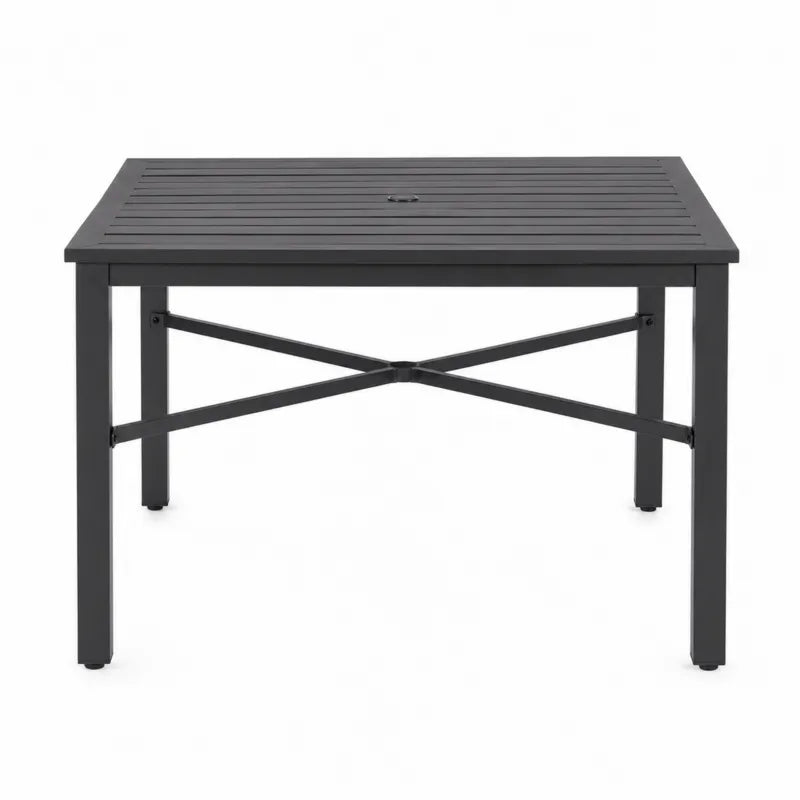 Stół ogrodowy aluminiowy kwadratowy 90x90 cm czarny