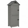 Szafa ogrodowa z polipropylenu 85x50x185 cm szara