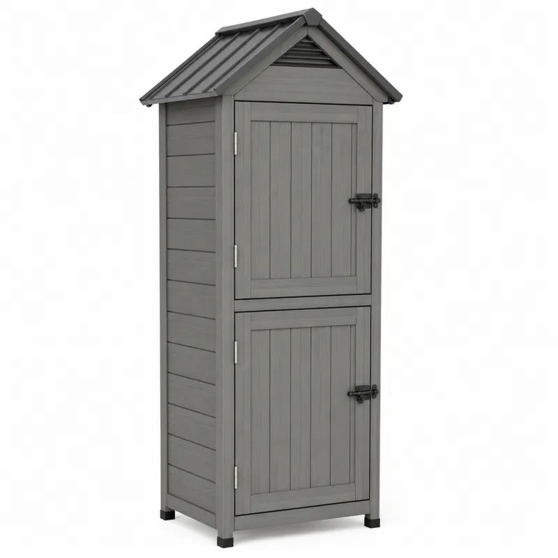 Szafa ogrodowa z polipropylenu 85x50x185 cm szara