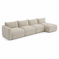 Sofa modułowa tkanina beżowa 300x100x85 cm