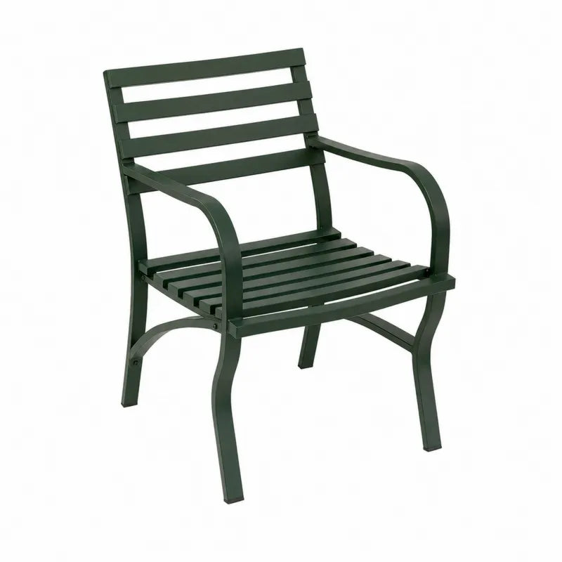 Metalowe krzesło ogrodowe z aluminium zielone 60x58x85 cm